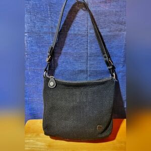 The SAK black crochet purse